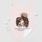 Serviette De Golf Belle mère et fille noire (4) (En situation)