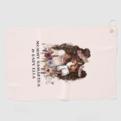 Serviette De Golf Belle mère et fille noire (5) (Horizontal)