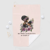 Serviette De Golf Belle mère et fille noire (6) (En situation)