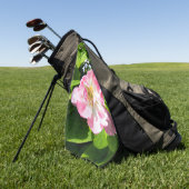 Serviette De Golf Belle tulipe rose (Vert)
