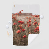 Serviette De Golf belles fleurs de coquelicot (En situation)