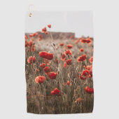 Serviette De Golf belles fleurs de coquelicot (Devant)