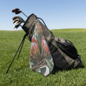 Serviette De Golf Belles fleurs de Protea d'Afrique du Sud (Vert)