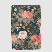 Serviette De Golf Belles fleurs de rose florales (Devant)
