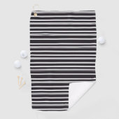 Serviette De Golf Belles rayures blanches noires (En situation)