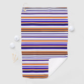 Serviette De Golf Belles rayures bleues orange (En situation)