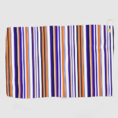 Serviette De Golf Belles rayures bleues orange (Horizontal)