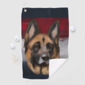 Serviette De Golf Berger allemand (En situation)