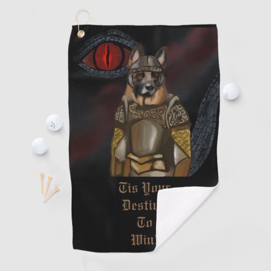 Serviette De Golf Berger allemand (En situation)