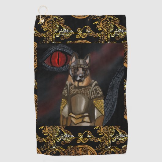 Serviette De Golf Berger Allemand (Devant)
