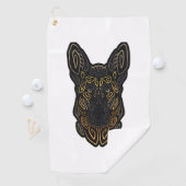 Serviette De Golf berger allemand design berger allemand cadeaux ber (En situation)