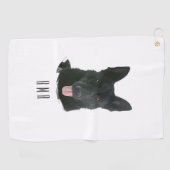 Serviette De Golf Berger Allemand Noir (Horizontal)