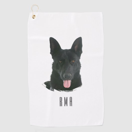 Serviette De Golf Berger Allemand Noir (Devant)