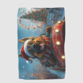 Serviette De Golf Berger belge Roller Dessous de verre Noël (Devant)