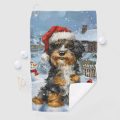 Serviette De Golf Bernedoodle Chien Winter Wonderland Noël (En situation)