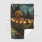 Serviette De Golf Bernedoodle Noël Festival Voyage (En situation)