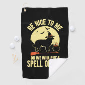 Serviette De Golf Bernese Mountain Dog Spell on You Halloween Costum (En situation)