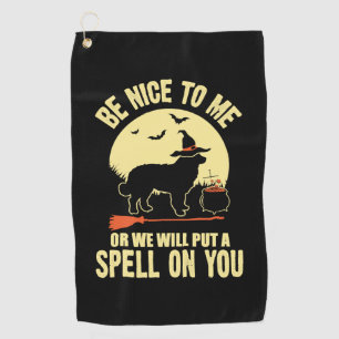 Serviette De Golf Bernese Mountain Dog Spell on You Halloween Costum