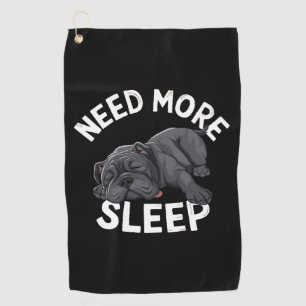 Serviette De Golf Besoin de plus d'Humour de Bulldog de sommeil pour