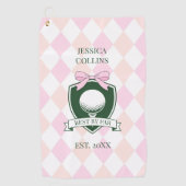Serviette De Golf Best By Par Par Rose Moderne Élégante Fille Lady G (Devant)