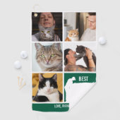 Serviette De Golf Best Cat Dad By Par Photo Collage pour la fête des (En situation)