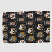 Serviette De Golf Best Cat Dad by Par with Your 4 Cat’s Photo (Horizontal)