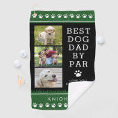 Serviette De Golf BEST CHIEN DAD BY PAR PAR 3 Empreintes de pattes p (En situation)