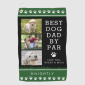 Serviette De Golf BEST CHIEN DAD BY PAR PAR 3 Empreintes de pattes p (Devant)