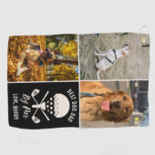 Serviette De Golf Best Chien Papa Par Par Custom Chien 3 Photo Fête (Horizontal)