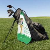 Serviette De Golf BEST DAD BY A LONG SHOT Photo Golf Nom du club (Vert)