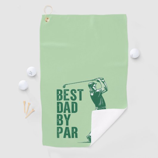 Serviette De Golf Best Dad by Par (En situation)