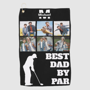 Serviette De Golf Best Dad By Par Golf avec 6 photos personnalisées