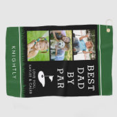 Serviette De Golf BEST DAD BY PAR PAR 3 Collage photo Personnalisé (Horizontal)