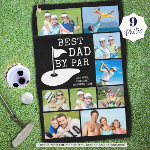 Serviette De Golf BEST DAD BY PAR PAR 9 Collage photo Personnalisé