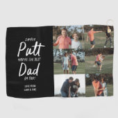 Serviette De Golf Best Dad By Par Par multi Photo Golf Fête des père (Horizontal)