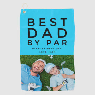 Serviette De Golf Best Dad By Par Photo Golf Fête des pères Cadeau