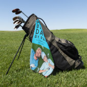 Serviette De Golf Best Dad By Par Photo Golf Fête des pères Cadeau  (Vert)