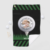 Serviette De Golf Best Dad By Par Photo Personalized (En situation)