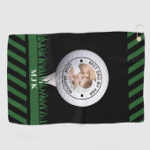 Serviette De Golf Best Dad By Par Photo Personalized (Horizontal)