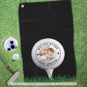 Serviette De Golf Best Dad By Par Photo Personalized