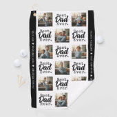 Serviette De Golf Best Dad Ever Photo Collage Father's Day (En situation)