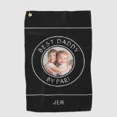 Serviette De Golf Best Daddy Par Par Golfer Photo Cute Noir Blanc (Devant)