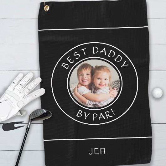 Serviette De Golf Best Daddy Par Par Golfer Photo Cute Noir Blanc