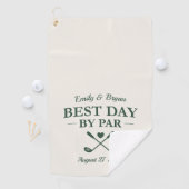 Serviette De Golf Best Day by Par Personalized Wedding (En situation)