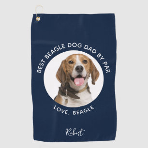 Serviette De Golf Best Dog Dad par Far Pet Beagle Photo Custom