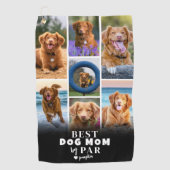 Serviette De Golf Best Dog Mom By Par Photo Collage (Devant)