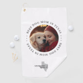 Serviette De Golf Best Dog Mom in Texas Personalized Photo (En situation)