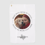 Serviette De Golf Best Dog Mom in Texas Personalized Photo (Devant)