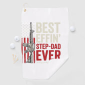 Serviette De Golf Best Effin Step-Dad Ever Patriotic Vintage Vector_ (En situation)