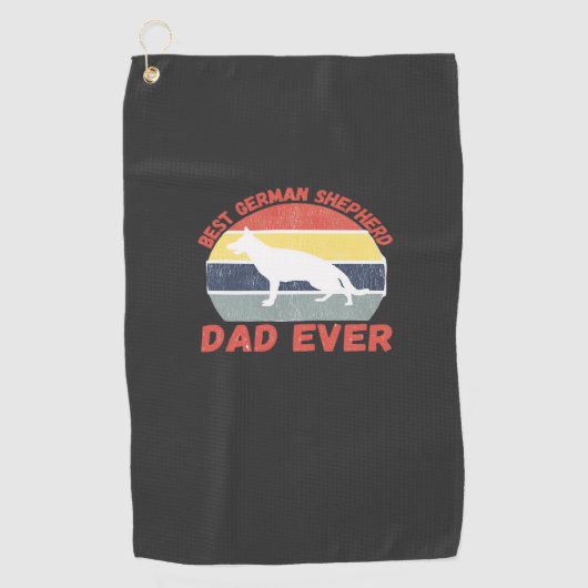 Serviette De Golf Best German Shepherd dad ever quote Funny Shepherd (Devant)